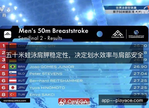 五十米蛙泳肩胛稳定性，决定划水效率与肩部安全